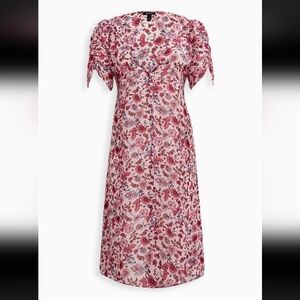 Torrid Pink and Orange Kimono with Ruched Flutter Sleeves